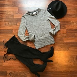 Gray long sleeve sweater